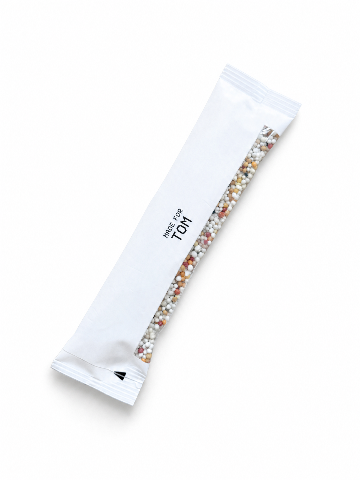 Personalised Lova sachet with microgranules